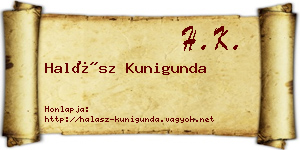 Halász Kunigunda névjegykártya